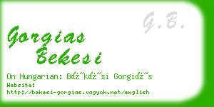gorgias bekesi business card